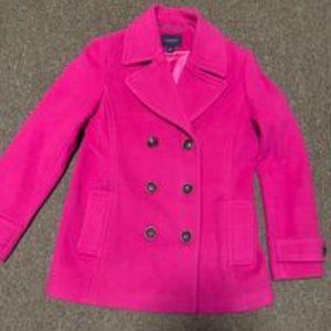 LAND'S END Wool Jacket Size 10, Fushia in color!